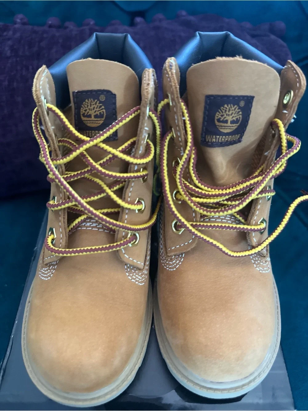 Timberland Kids Wheat/Tan Lace-Up Waterproof Boots
